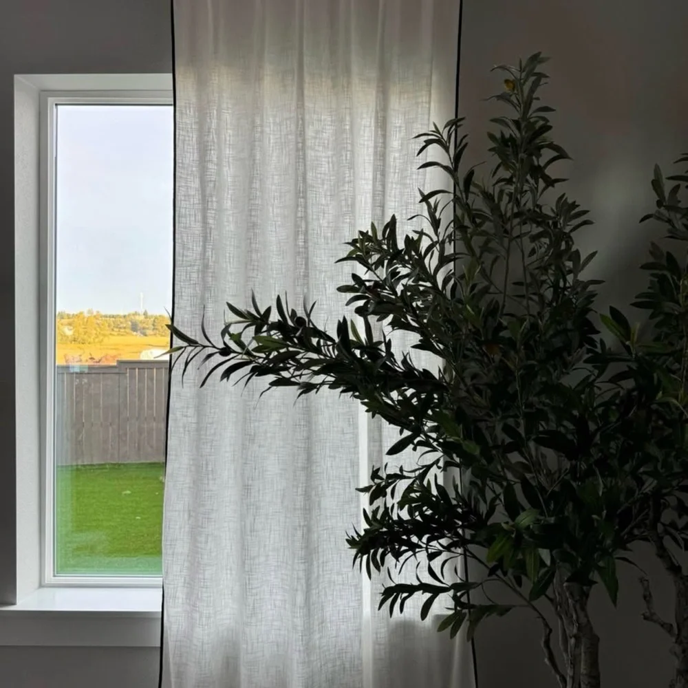 Crate&Barrel Sheer Curtain Panel - White/Ivory